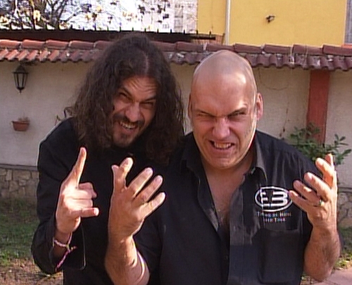 Водещият Мартин Николов и Blaze Bayley