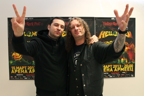 Водещият Васко с Markus Grosskopf - Helloween