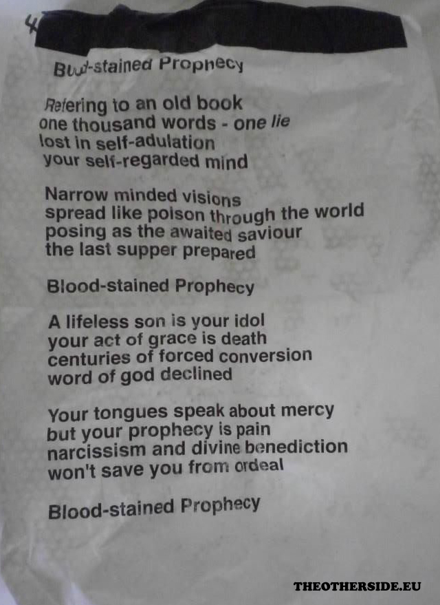 Сетлист на Atrocity