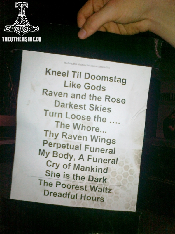 My Dying Bride - Setlist