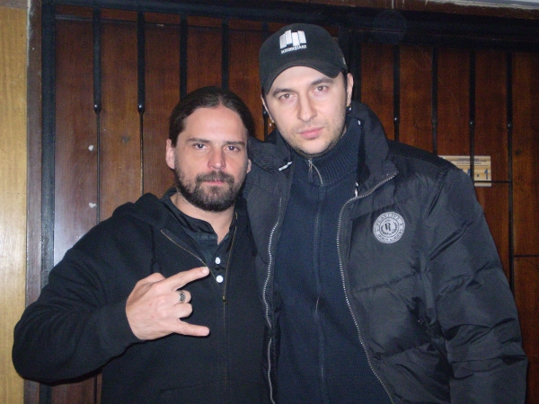 Водещият Васко и Andreas Kisser - Sepultura