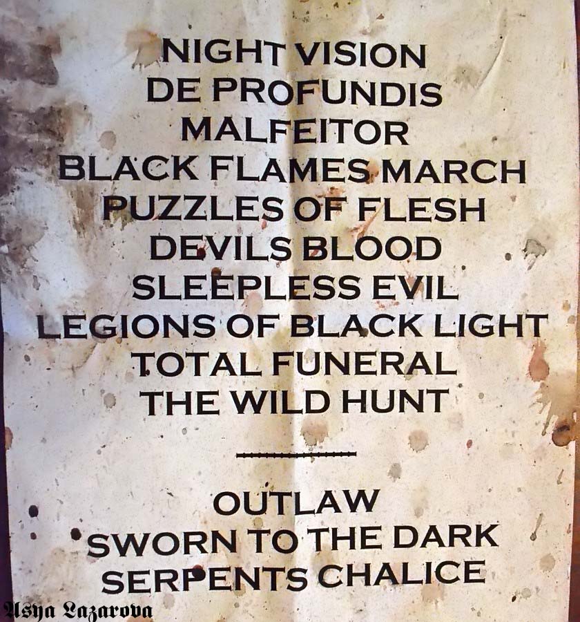 Watain setlist