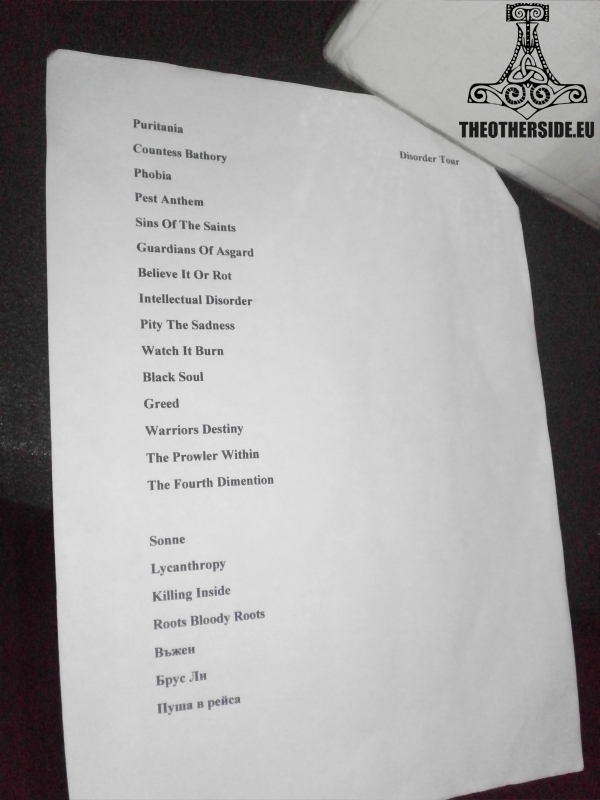 Blaast setlist