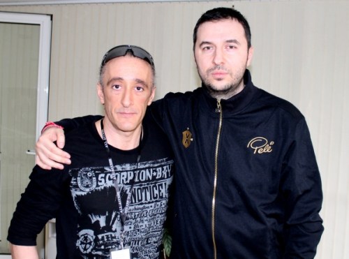 Водещият Васко и Alex Staropoli  - Rhapsody of Fire