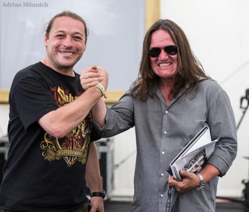 Бойко Гюров (BGTSC и представител на фестивала за България) и Thomas (съдружник на Wacken Open Air)