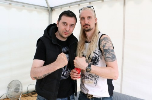 Водещият Васко и Oscar Dronjak - Hammerfall