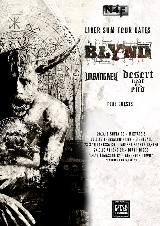 Blynd, Urban Grey and Desert Near The End tour poster