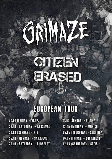 Grimze and Citizen Erased tour poster