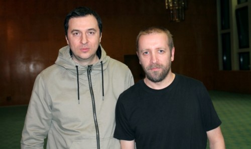 Водещият Васко и  Nick Holmes - Paradise Lost