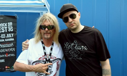 Водещият Васко Катинчаров и Axel Rudi Pell