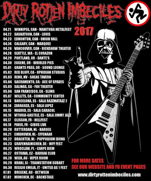 D.R.I. European Tour 2017