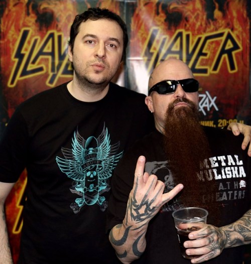 Водещият Васко Катинчаров и Kerry King - Slayer