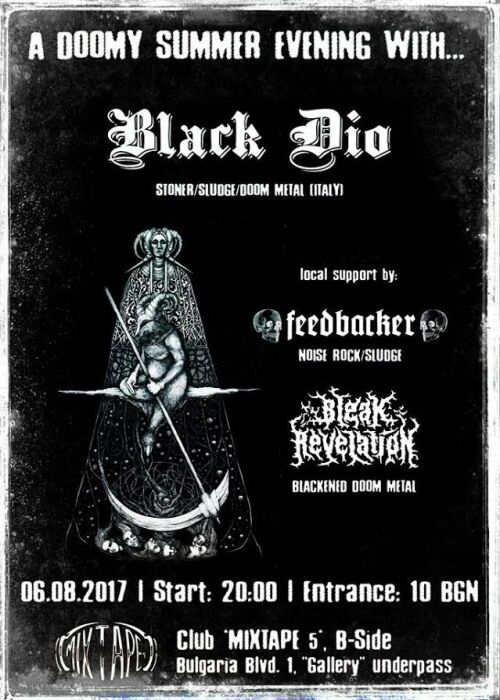 Black Dio, Bleak Revelation and Feedbacker live in Sofia