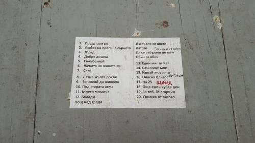 Веско Маринов сетлиста