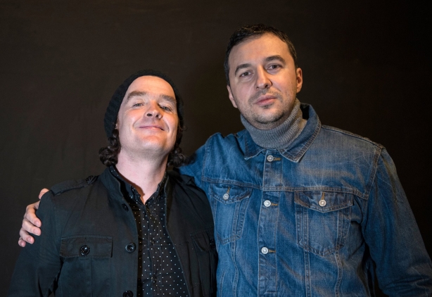 Водещият на предаването Васко Катинчаров и Vincent Cavanagh - Anathema