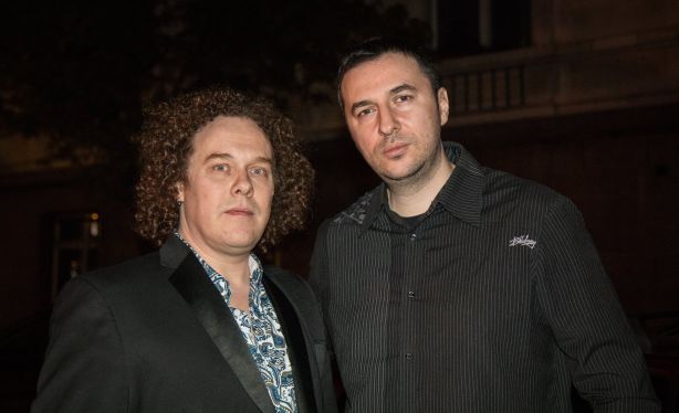 Водещият Васко Катинчаров и Daniel Cavanagh - Anathema