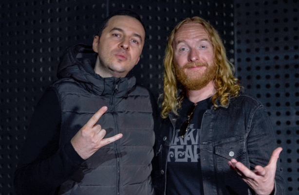 Водещият Васко Катинчаров и Mikael Stanne - Dark Tranquillity