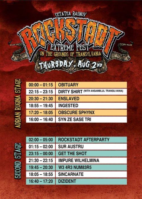 Програма на Rockstadt Extreme Fest 2018