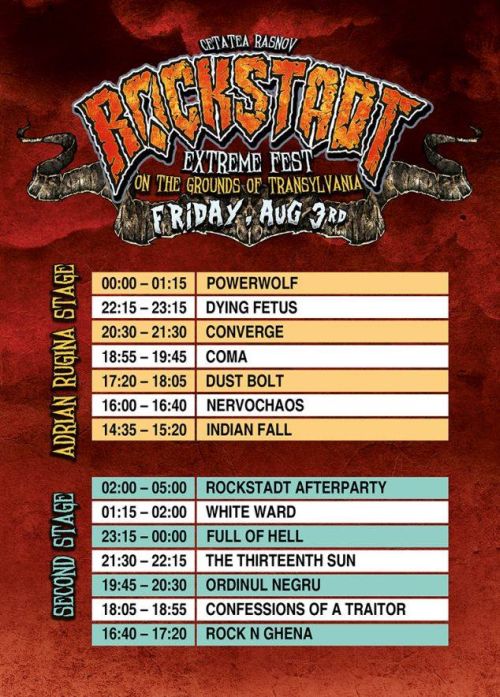 Програма на Rockstadt Extreme Fest 2018