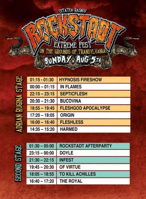 Програма на Rockstadt Extreme Fest 2018