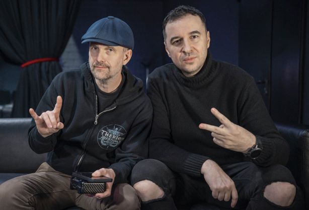 Водещият Васко Катинчаров и Christofer Johnsson - Therion