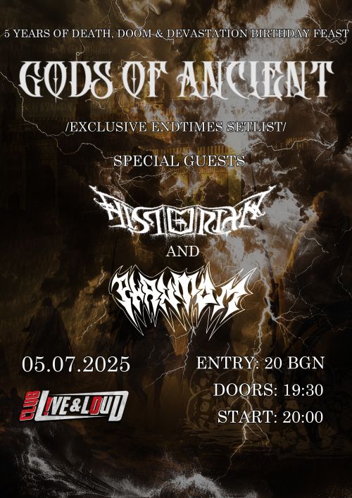 Концерт на Gods of Ancient, Historian и Phantom в София